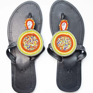 Maasai Beaded Sandals – Sunburst Circle