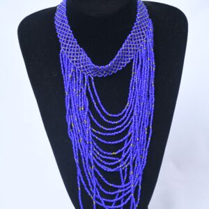 Royal Blue Cascade Multi-Strand Necklace