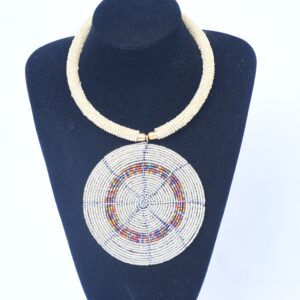 Pearl Rainbow Medallion Necklace