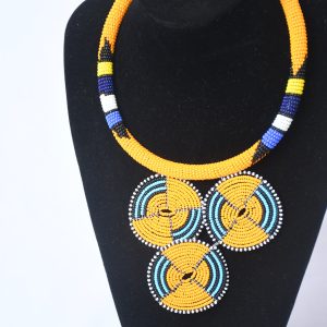 Maasai Beaded Disc Necklace