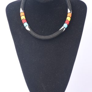 Classic Black Beaded Choker Necklace
