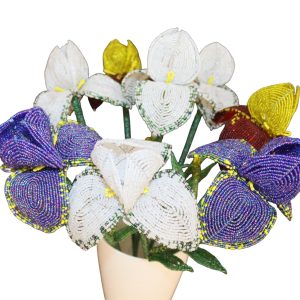 Handcrafted Beaded Iris Bouquet
