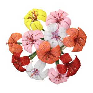 Handcrafted Beaded Tropical Lily/Hibiscus Bouquet