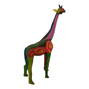 Hand-Painted Giraffe Sculpture